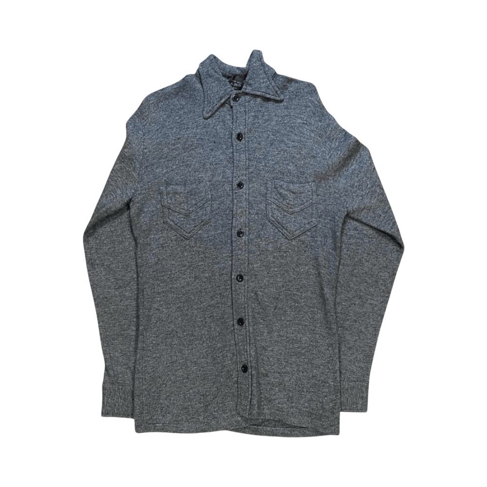 Sabre Vintage Button Up Long Sleeve Shirt Grey M